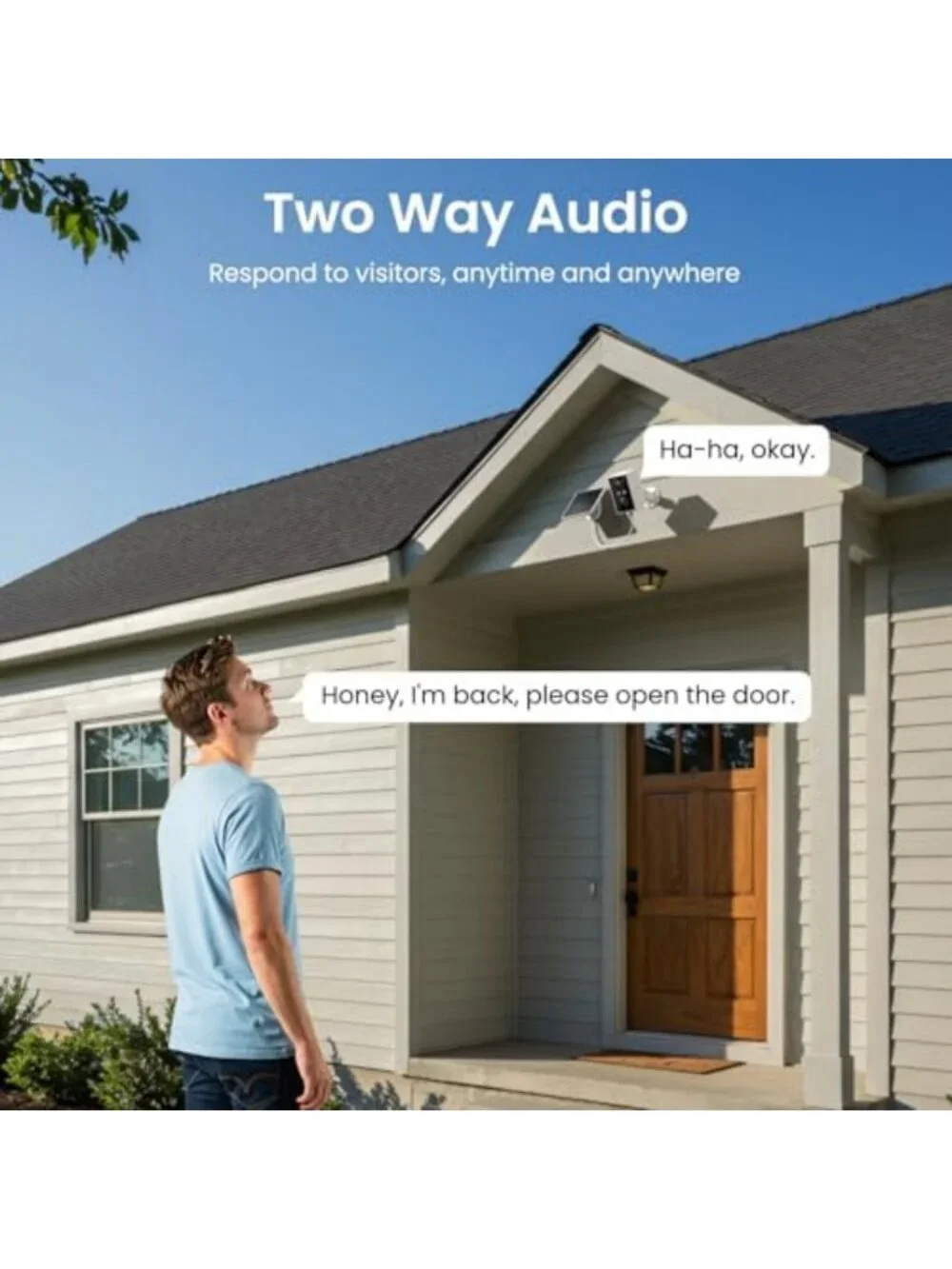 2-Pack Wireless Solar Security Cameras, 2K HD Outdoor WiFi, Night Vision, Motion